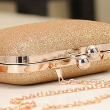Load image into Gallery viewer, Mini Handbag Clutch Minaudiere Gold Chain
