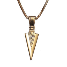 Load image into Gallery viewer, Black Gold Silver Color Arrow Head Pendant Long Chain Necklaces
