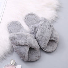 Load image into Gallery viewer, Faux Fur Home Slippers
