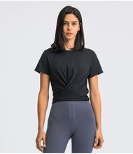 Load image into Gallery viewer, Waist Cross Wrapping Workout Shirt
