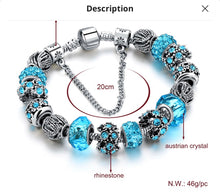 Load image into Gallery viewer, Garnet Crystal Gemstone Charm Bracelet

