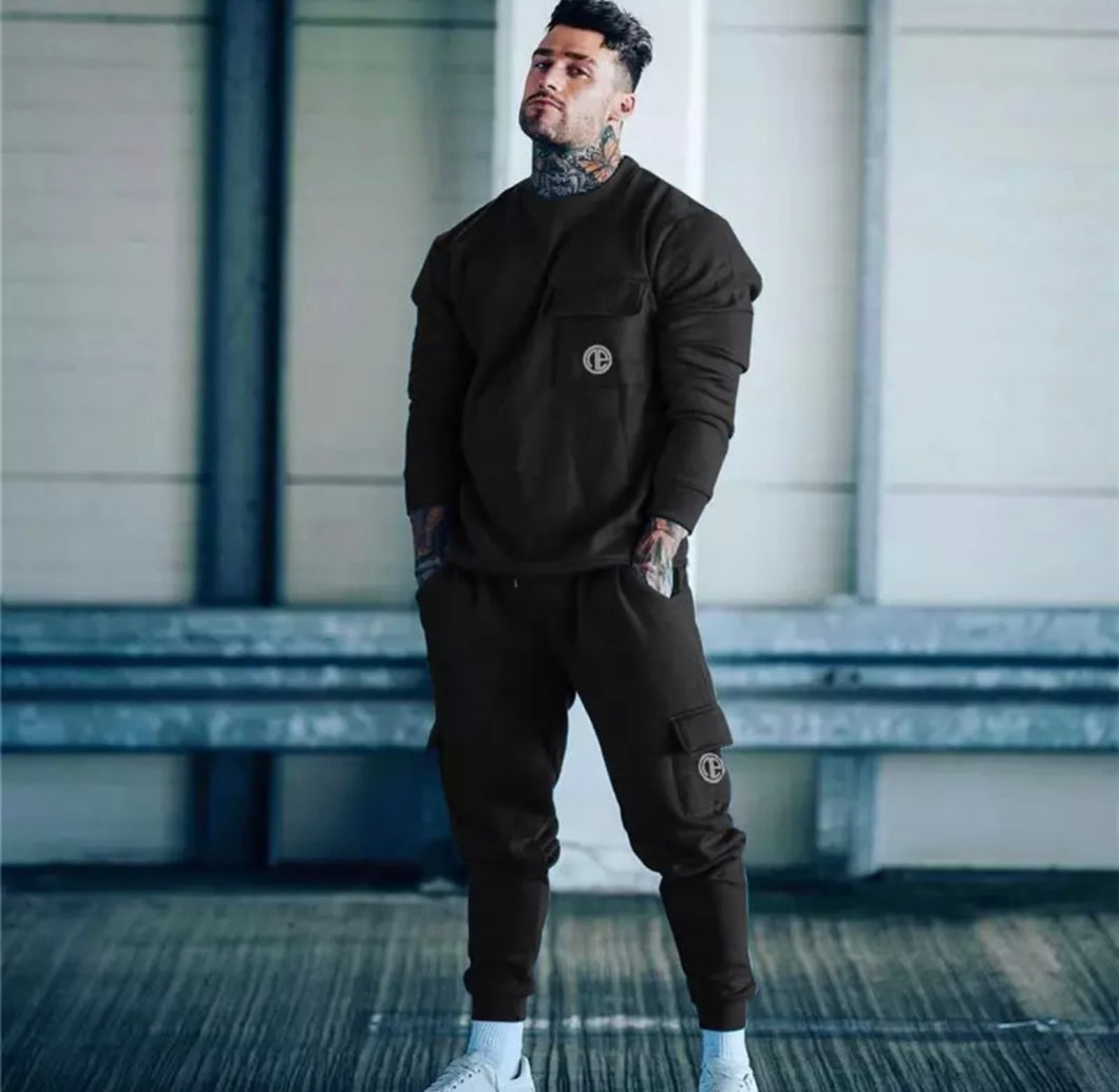 Mens Tracksuits Casual Hoodie Set Clothes