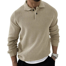 Load image into Gallery viewer, Lapel Sweater Men&#39;s Fashion Urban Slim Long Sleeve Knitted Sweater
