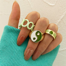 Load image into Gallery viewer, Charm Colorful Heart Y2K Ring Set
