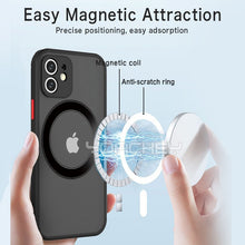 Load image into Gallery viewer, Magnetic Armor Cover  For Magsafe Wireless Charge Phone Shockproof  For iPhone 11 12 13 14 Pro 14 Plus  Mini X XR XS 14 Plus

