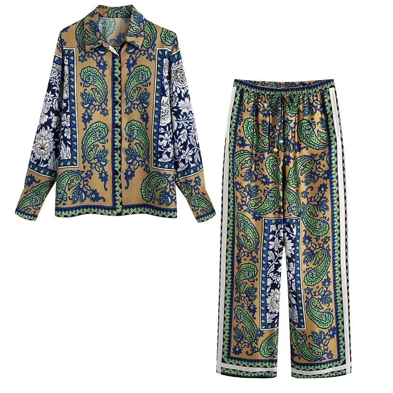 2 Piece Set Casual Printed Outfit