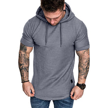 Load image into Gallery viewer, Men&#39;s short-sleeved T-shirt sports casual sweater men&#39;s hoodie
