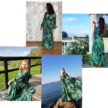 Load image into Gallery viewer, Tropical Green Long Dress
