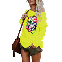 Load image into Gallery viewer, New casual sexy personality skull long-sleeved top

