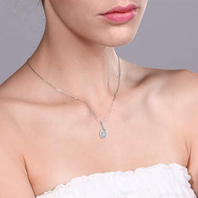 Load image into Gallery viewer, Classic Teardrop Pave Necklace Embellished with  Elements in 18K White Gold Plated
