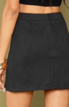 Load image into Gallery viewer, Suede Hip High Waist A-Line Half Skirt

