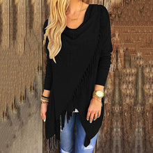 Load image into Gallery viewer, Knitted Tassel Cloak Cardigan Sweater

