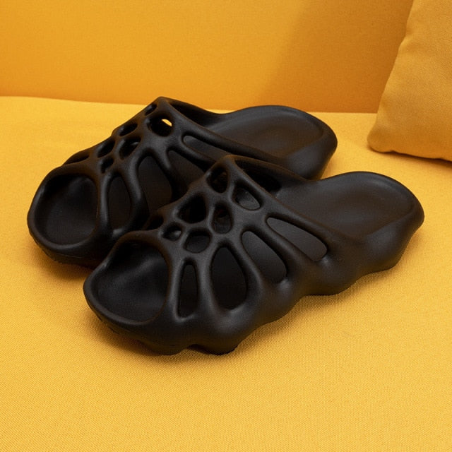 Cut-out Platform Slippers