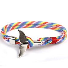 Load image into Gallery viewer, Paracord Whale Tail Hope Bracelet
