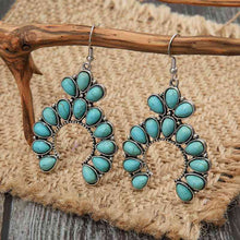 Load image into Gallery viewer, Artificial Turquoise Drop Earrings
