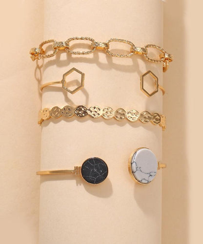 Medallion Bracelet Set | 18K Gold Plated Bracelet | LHOARE Lifestyle