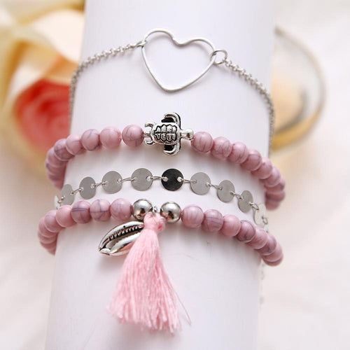 Pearl Necklace Pink | Bracelet Tassels | LHOARE Lifestyle