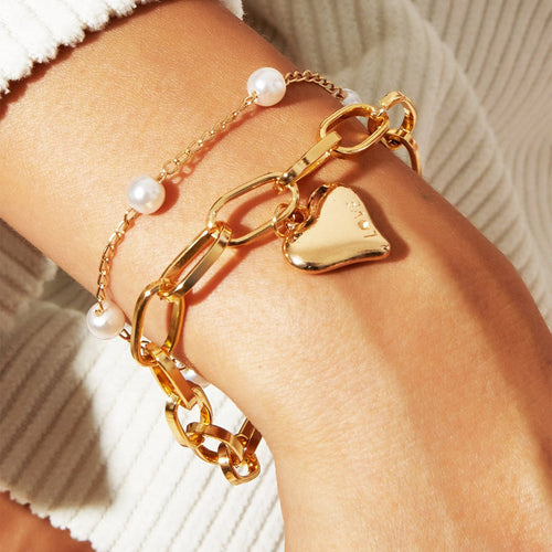  Heart Pearl Bracelet Set | Pearl Bracelet Set | LHORAE Lifestyle