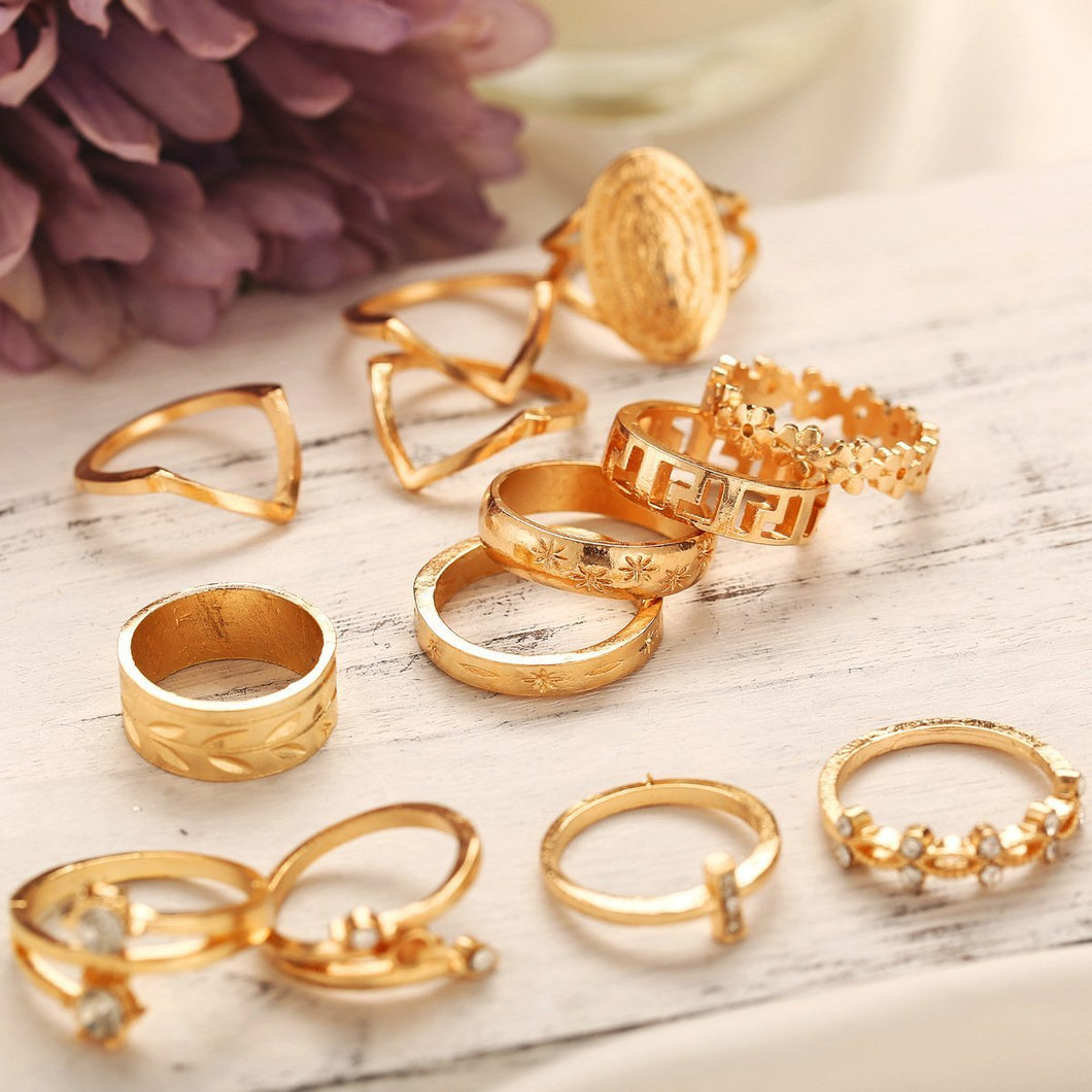 Gold Design Ring | Gold Medallion Ring | Lhorae Lifestyle