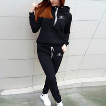 Load image into Gallery viewer, Autumn and Winter Two-piece Women&#39;s Hooded Set
