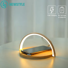 Load image into Gallery viewer, 10W Qi Fast Wireless Charger Table Lamp For iPhone X XR XS
