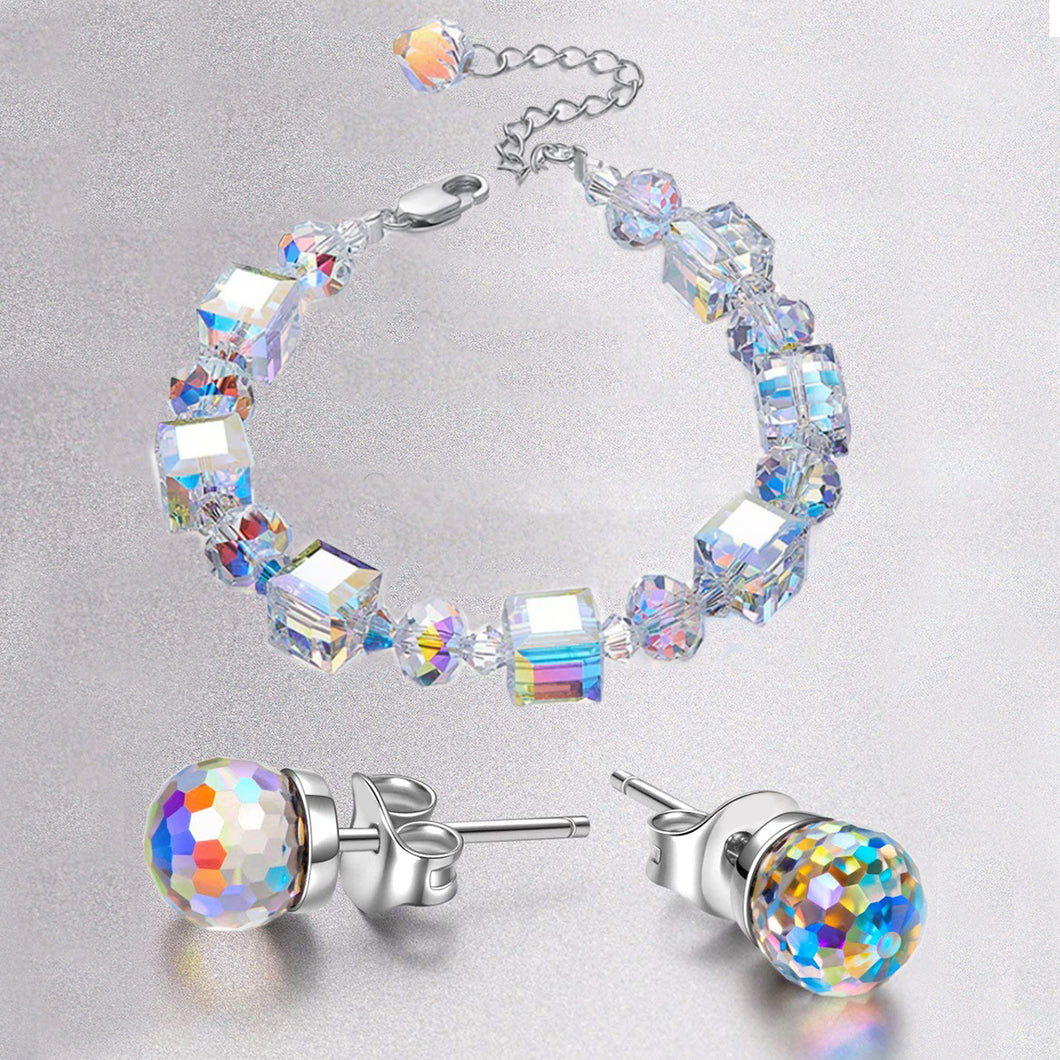 Aurora Borealis Bracelet | 18K White Gold Bracelet | Lhorae Lifestyle