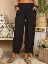 Load image into Gallery viewer, Solid Color Loose Cotton Linen Casual Pants Home Harem Pants
