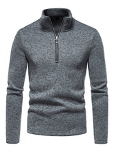 Load image into Gallery viewer, Men&#39;s Solid Color Turtleneck Zipper Long Sleeve Sweatshirt
