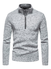 Load image into Gallery viewer, Men&#39;s Solid Color Turtleneck Zipper Long Sleeve Sweatshirt
