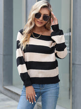 Load image into Gallery viewer, Women’s Spaced Out Striped Sweater
