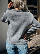 Load image into Gallery viewer, Women’s Classic Knit Sweater With Ribbed Hem Line
