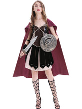 Load image into Gallery viewer, Halloween Costume Medieval Roman Spartan Woman Warrior
