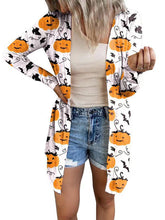 Load image into Gallery viewer, Women&#39;s Halloween-themed printed jacket cardigan
