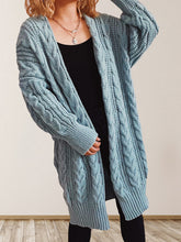 Load image into Gallery viewer, Women&#39;s cable knit relaxed cardigan
