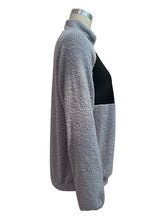 Load image into Gallery viewer, Women&#39;s new color-blocking long-sleeved half-high collar fleece sweatshirt
