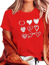 Load image into Gallery viewer, Love print love cotton slim round neck short-sleeved T-shirt
