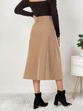 Load image into Gallery viewer, Corduroy Skirt Single Breasted High Waisted Skirt
