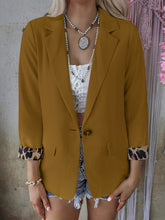 Load image into Gallery viewer, Women&#39;s woven stitching leopard print long-sleeved casual suit
