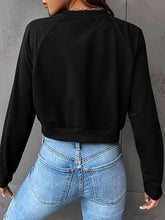 Load image into Gallery viewer, Women&#39;s Sports Preppy Round Neck Raglan Sleeve Sweatshirt
