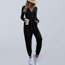Load image into Gallery viewer, Women&#39;s Casual Long Sleeve Hooded Jumpsuit
