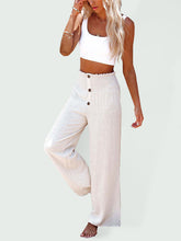 Load image into Gallery viewer, Women&#39;s trousers pure color cotton and linen loose loose casual wide-leg women&#39;s trousers
