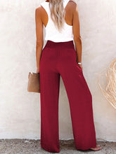 Load image into Gallery viewer, Women&#39;s trousers pure color cotton and linen loose loose casual wide-leg women&#39;s trousers
