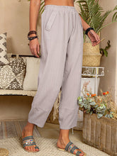 Load image into Gallery viewer, Solid Color Loose Cotton Linen Casual Pants Home Harem Pants
