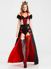 Load image into Gallery viewer, Halloween Cosplay Queen Of Hearts Queen Uniform
