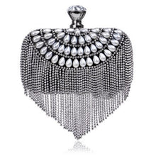 Load image into Gallery viewer, Tassel Rhinestones Clutch Beading Lady Evening Bags
