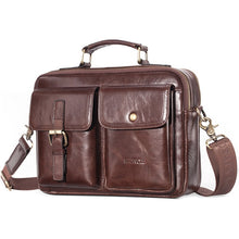 Load image into Gallery viewer, Cowhide Leather Messenger Bag For Men
