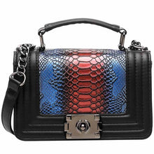 Load image into Gallery viewer, Leather Snake Crossbody Bag
