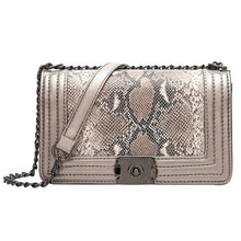 Load image into Gallery viewer, Leather Snake Crossbody Bag
