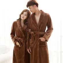 Load image into Gallery viewer, Women Robe Coral Fleece Sleepwear Soft Couple Flannel
