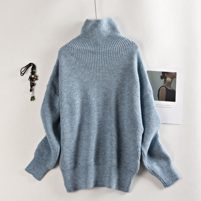 Oversized Casual Turtleneck Sweater